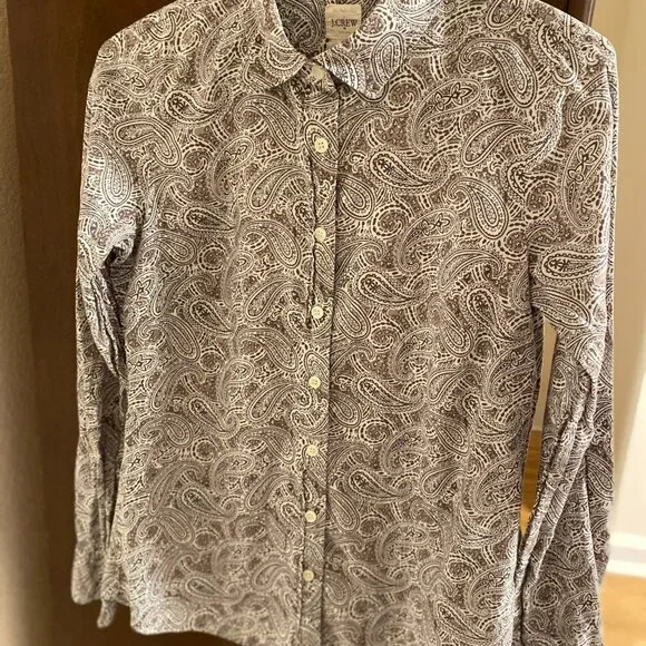 J Crew 100% Cotton Paisley - Picture 2 of 2